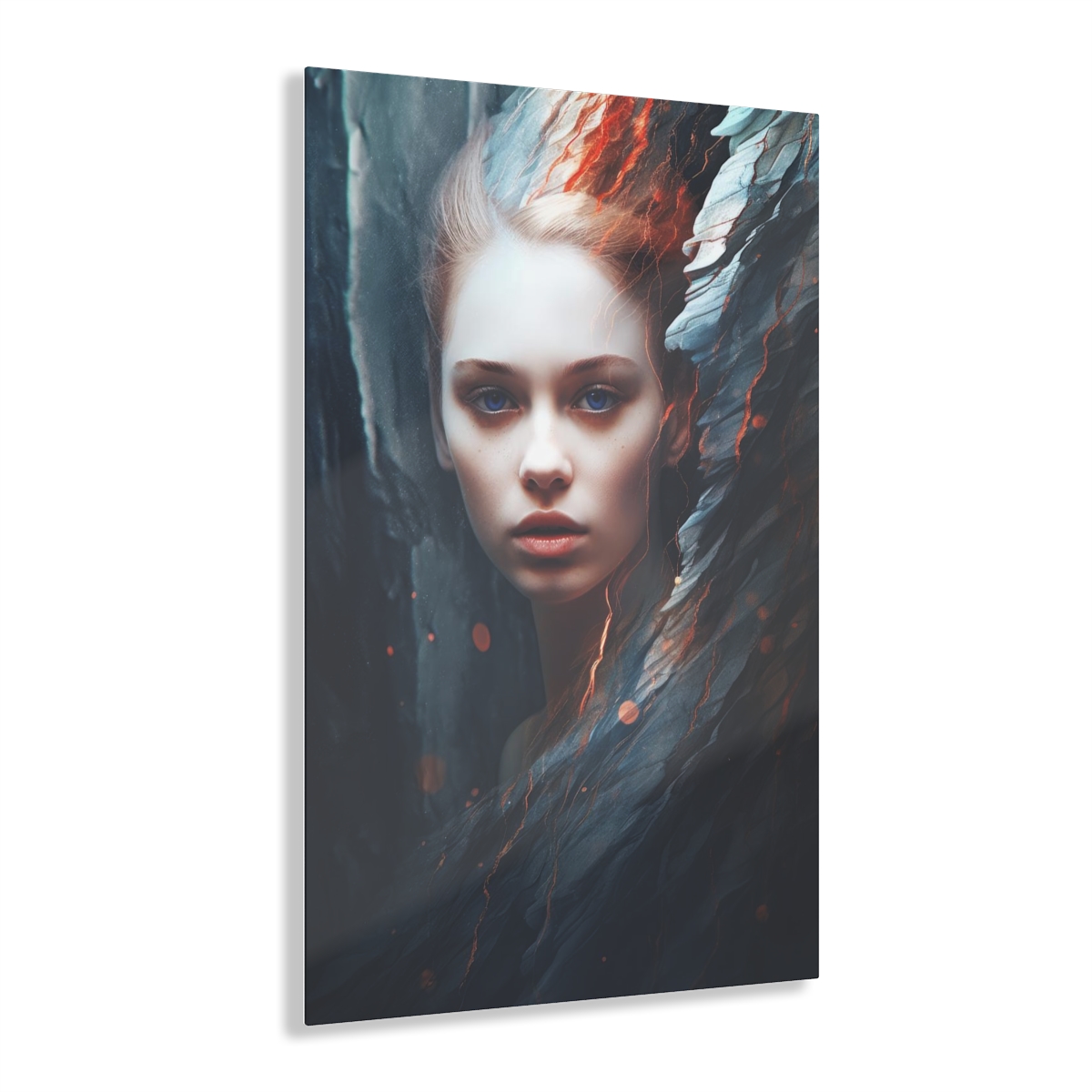 78309-25.jpg Rebellious Harmony: Abstract Rock Girl - Acrylic Print