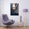 Rebellious Harmony: Abstract Rock Girl - Acrylic Print