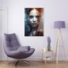 Harmony of Contrasts: Abstract Girl in Warm and Cold - Acrylic Print