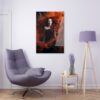 Flaming Irina: Abstract Art Acrylic Print for Wall Decor