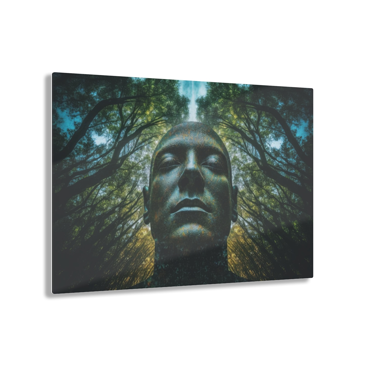 Living Forest Reverie: Nature's Abstract Symphony - Acrylic Print for Wall & Office Decor