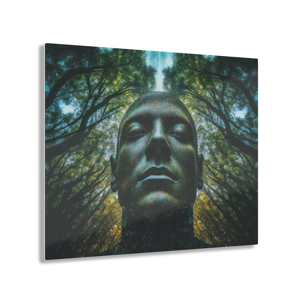 Living Forest Reverie: Nature's Abstract Symphony - Acrylic Print for Wall & Office Decor
