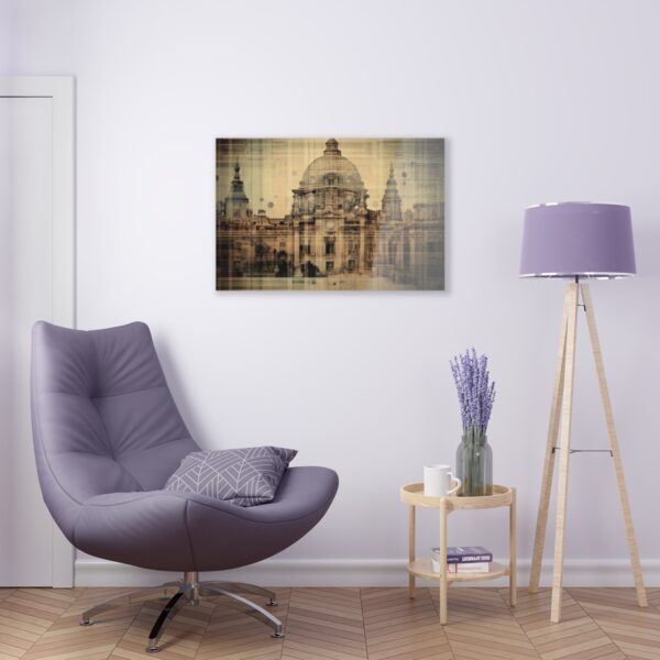 Architectural Abstraction: Blueprint-Inspired Acrylic Print for Stunning Office Wall Decor