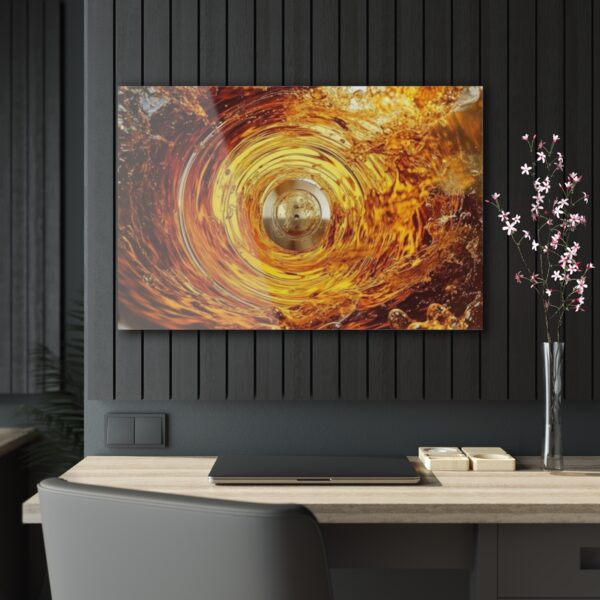 Fluidic Vortex: Abstract Serenity Acrylic Print for Inspiring Wall Art Decor