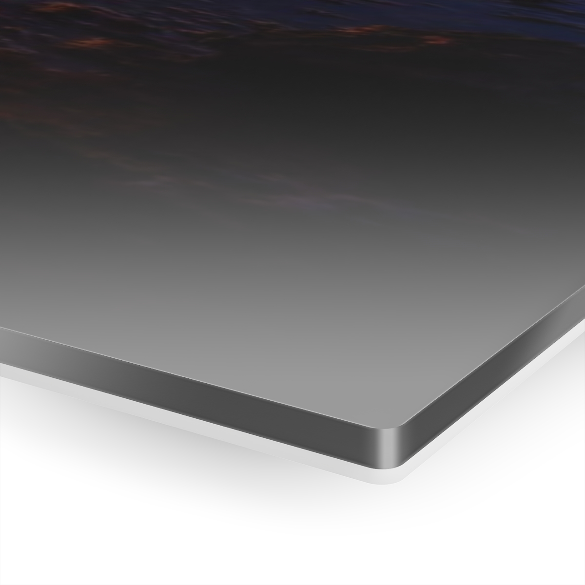 78315-2.jpg "Rocky Shore Sunrise": Beautiful ocean sunrise with green & red moss on rocky shore - stunning Acrylic Print wall art by Aleks Khan.