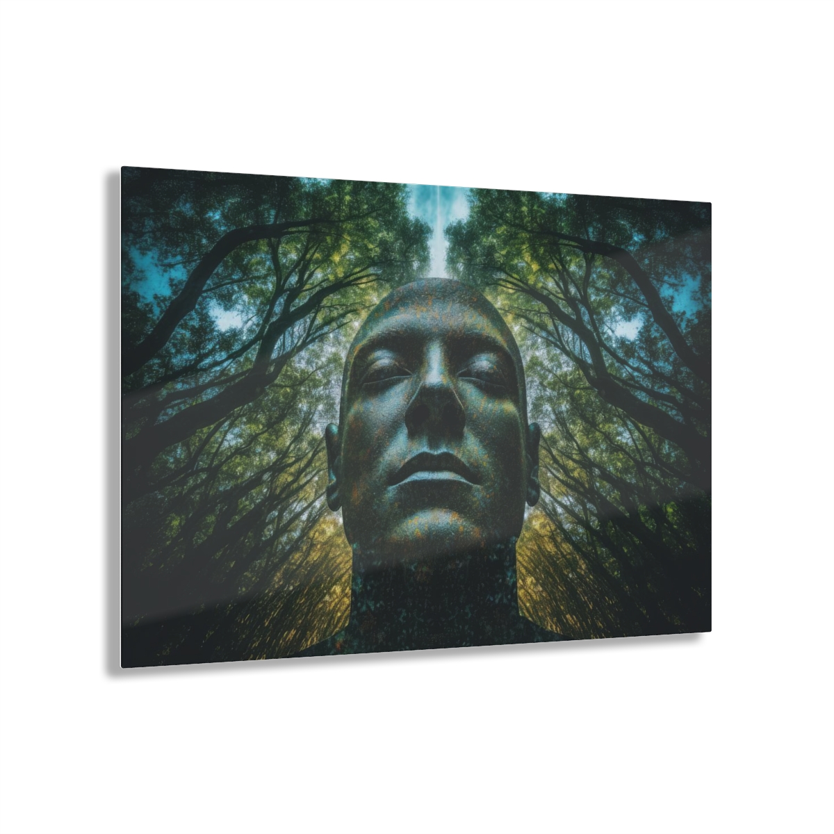Living Forest Reverie: Nature's Abstract Symphony - Acrylic Print for Wall & Office Decor